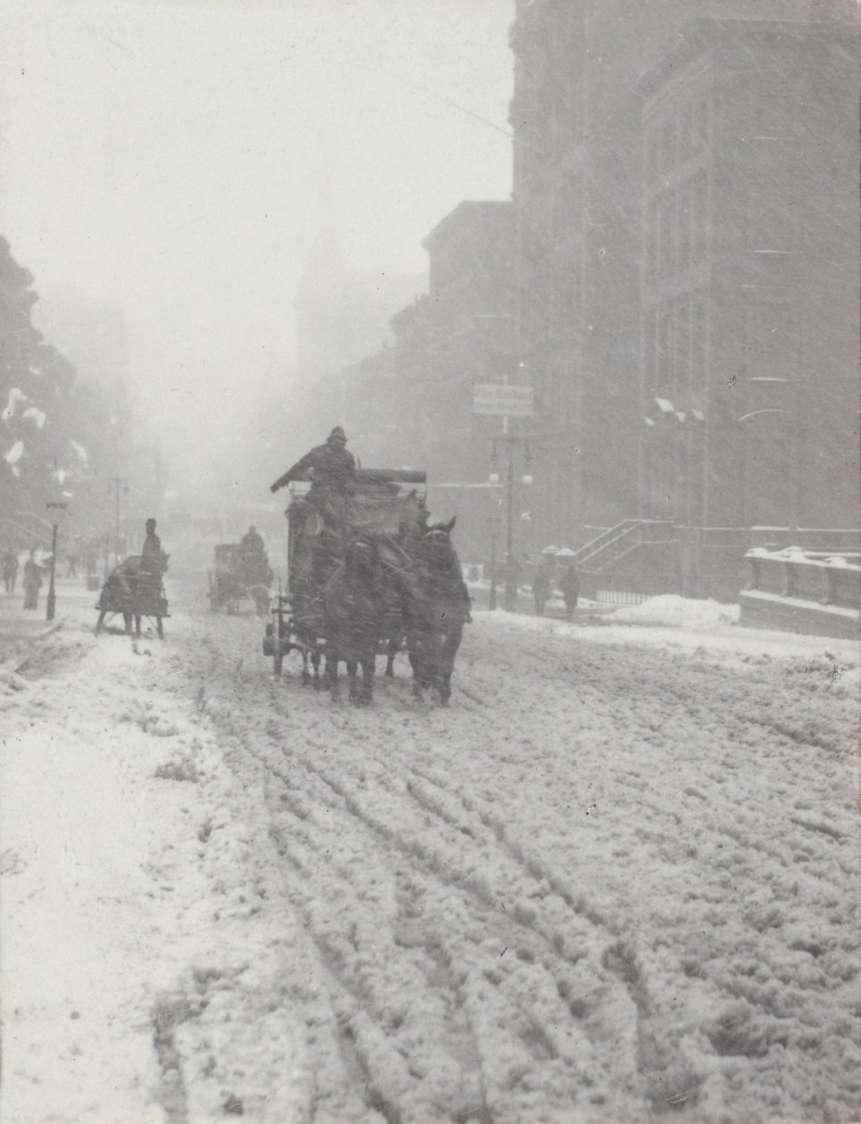 Vinter på Fifth Avenue af Alfred Stieglitz