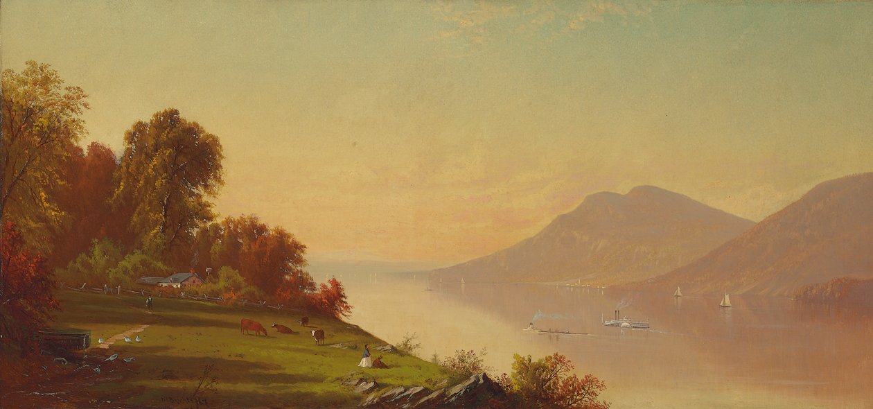 Eftermiddag på Hudson, 1867 af Alfred Thompson Bricher
