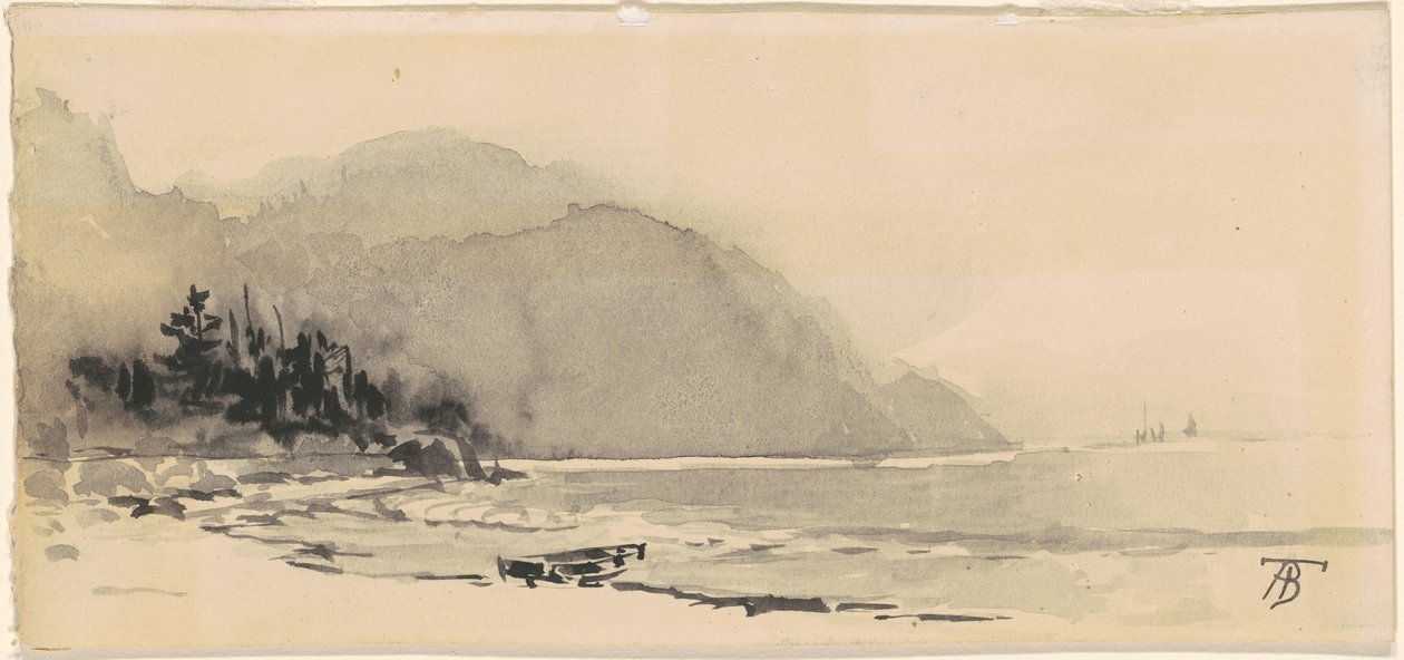 Båd på stranden af Alfred Thompson Bricher