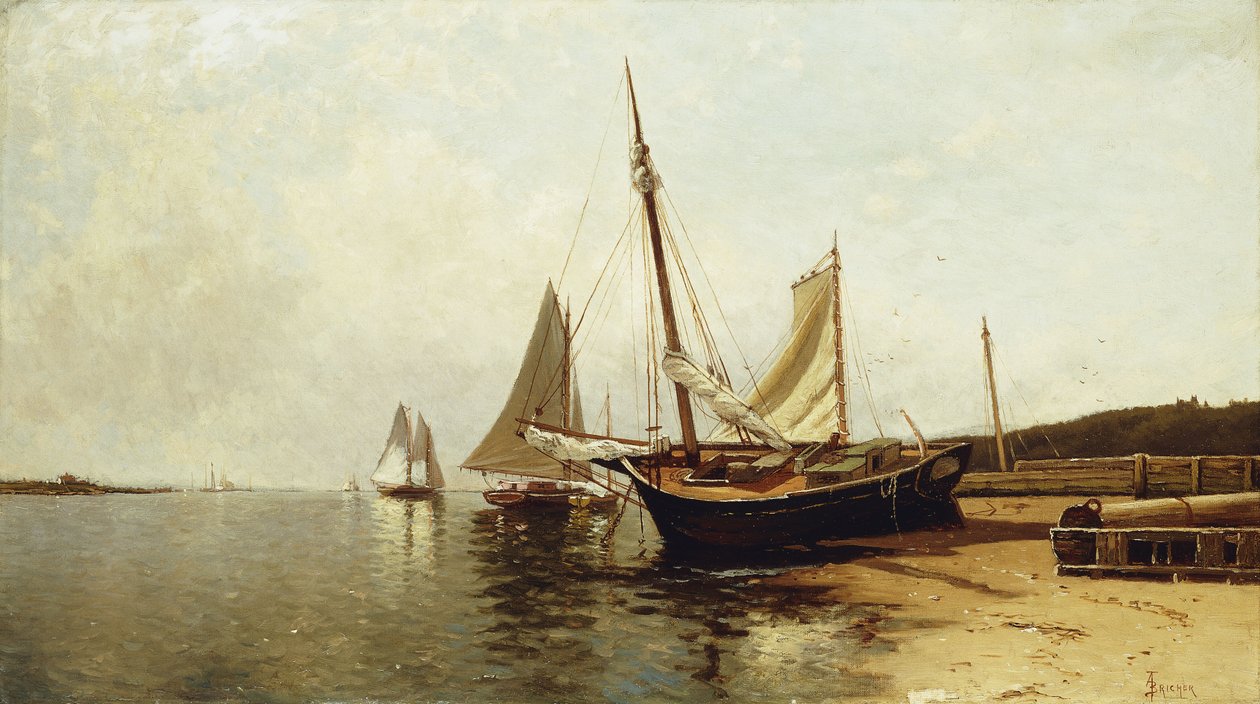 Rolig morgen, Portland havn, af Alfred Thompson Bricher