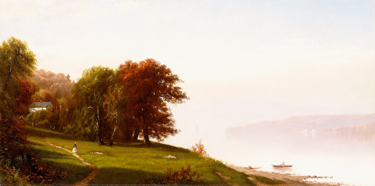 Landskab på Hudson, ca. 1865 af Alfred Thompson Bricher