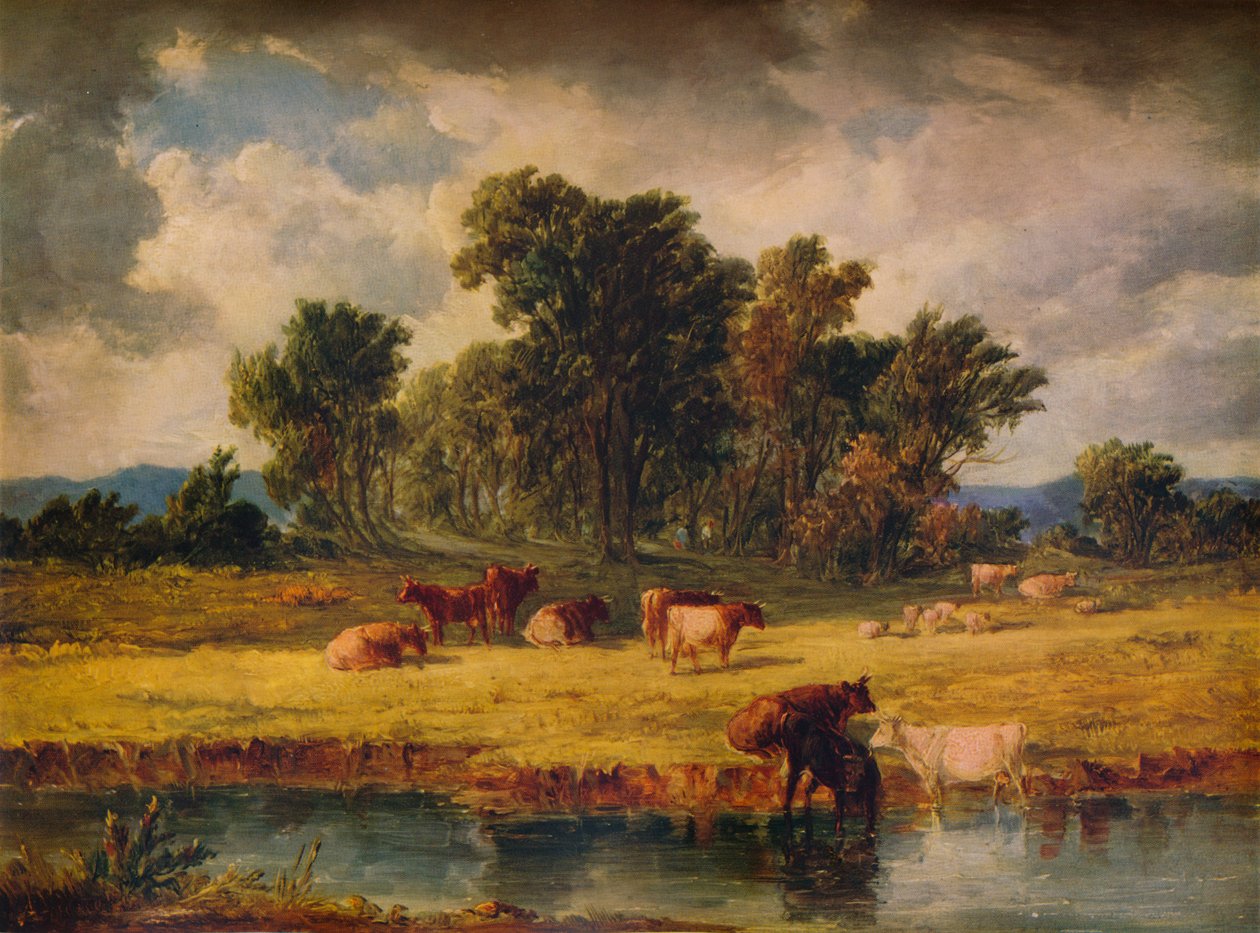 Banks of the Envy, nær Rhuddlan, 1852, 1938 af Alfred Vickers