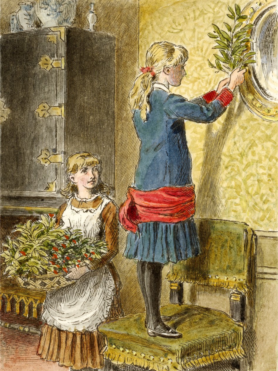 Pynte til jul, værtshus. 1854 af Alfred W. Cooper