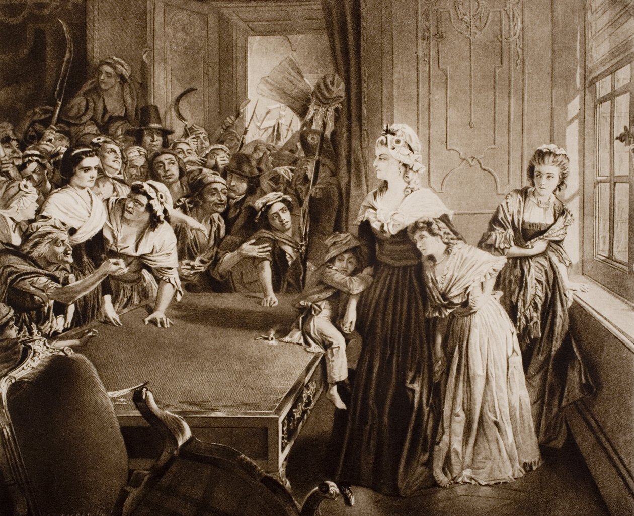 The Tuileries, 20. juni 1792, illustration fra 