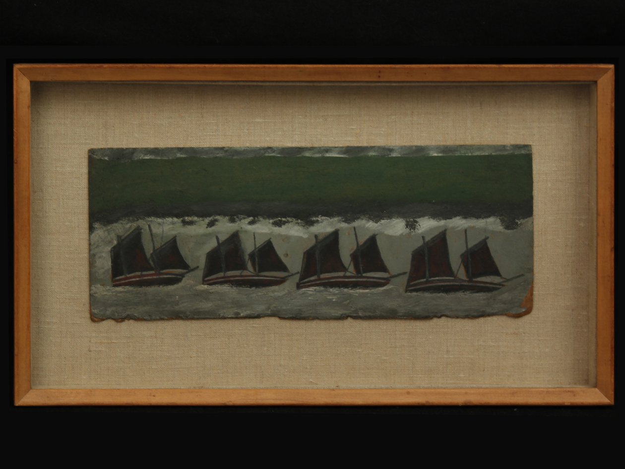 Fire skonnere, ca. 1930 af Alfred Wallis