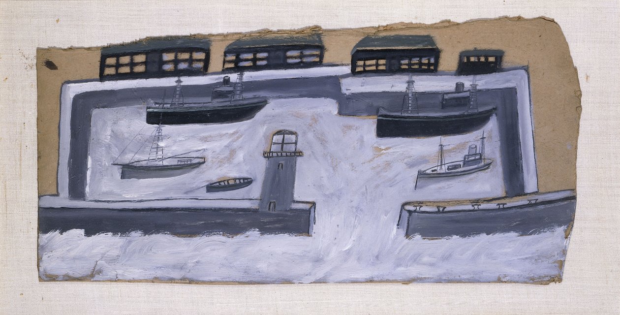 Huse og Skibe af Alfred Wallis