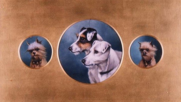 Fox Terrier og Yorkshire Terrier af Alfred Wheeler