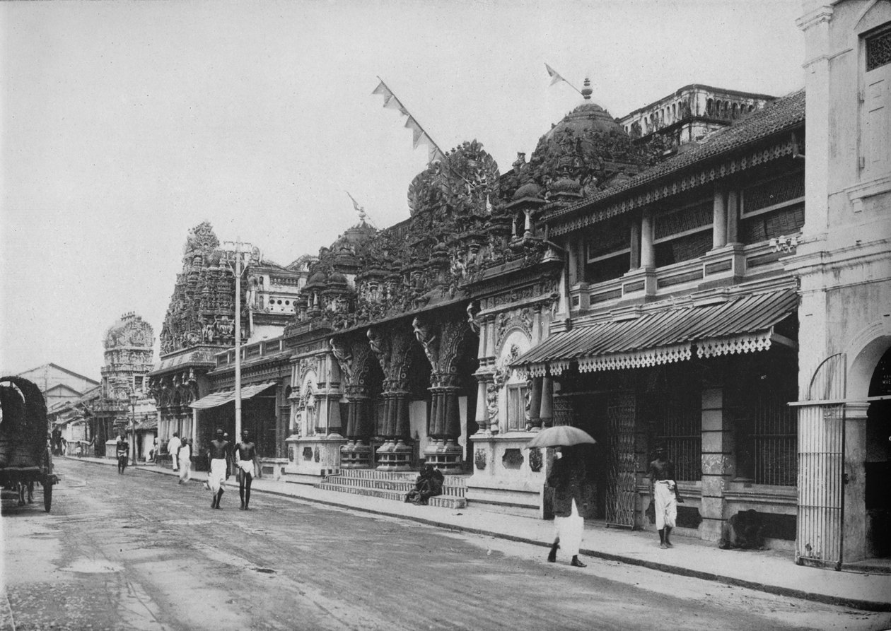 Et hinduistisk tempel, Pettah, Colombo, c1890, 1910 af Alfred William Amandus Plate