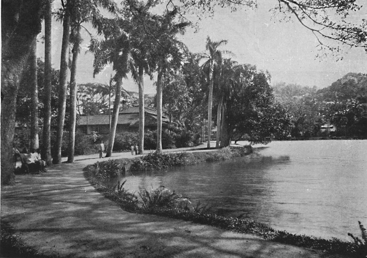 Kandy Lake and Drive, c1890, 1910 af Alfred William Amandus Plate