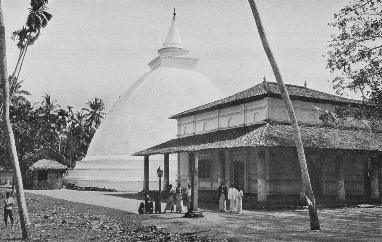Kelaniya-templet og Dagoba, c1890, 1910 af Alfred William Amandus Plate