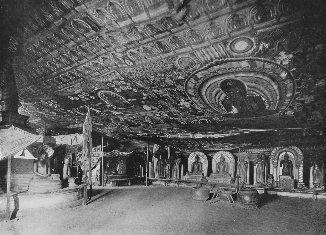 Rangiri Rock Temple, Dambulla, c1890, 1910 af Alfred William Amandus Plate