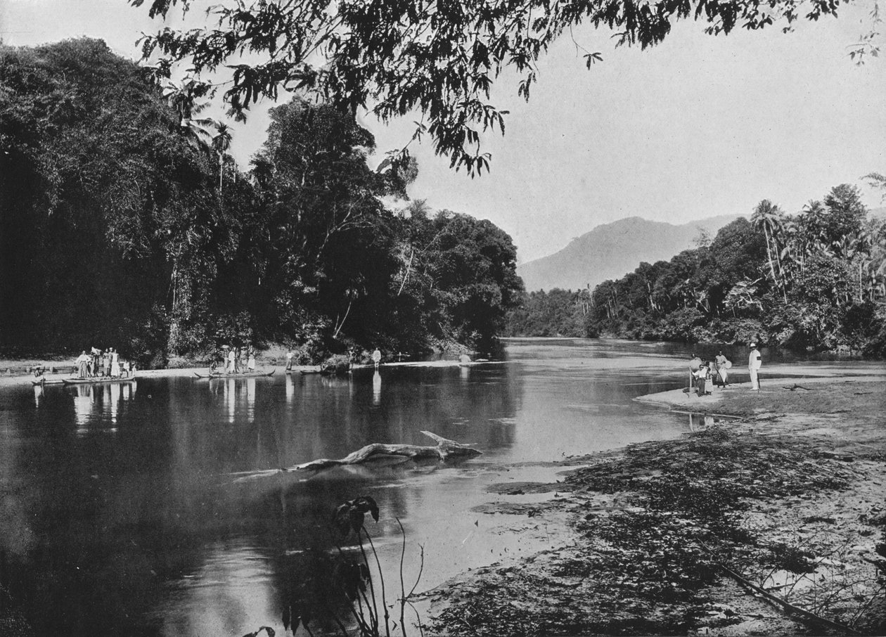 Floden ved Ratnapura, c1890, 1910 af Alfred William Amandus Plate