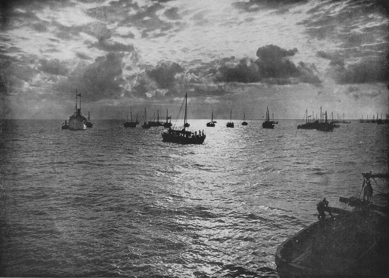 Sunset on the Pearling Banks, Marrichikaddi, c1890, 1910 af Alfred William Amandus Plate
