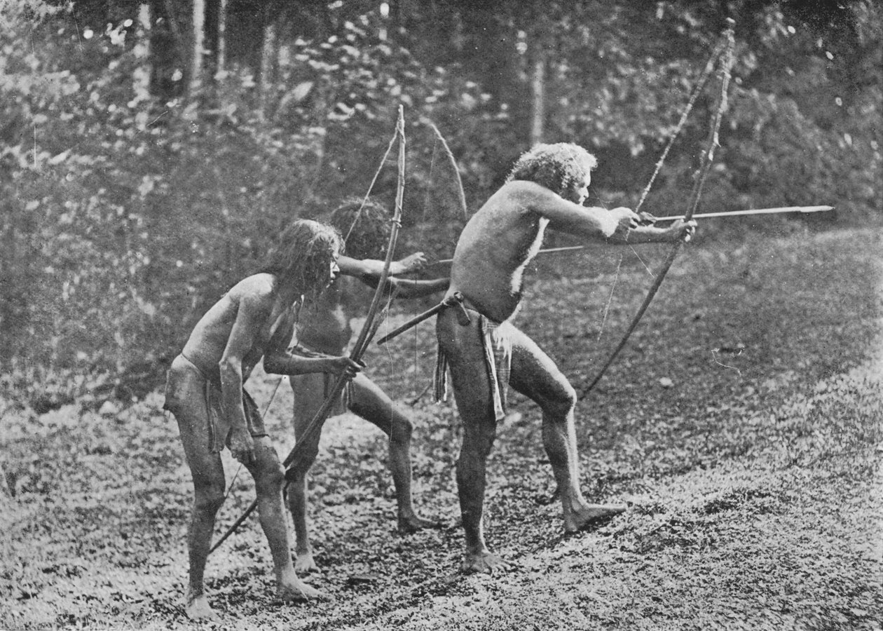 Veddahs or Wild Men, c1890, 1910 af Alfred William Amandus Plate