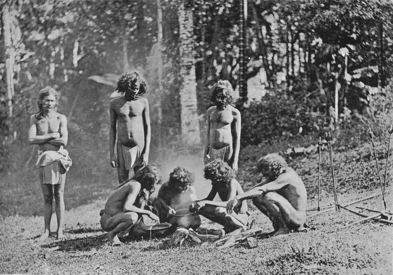 Veddahs or Wild Men, c1890, 1910 af Alfred William Amandus Plate