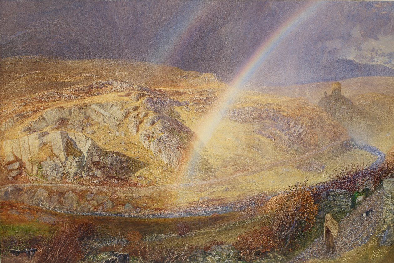 A November Rainbow, Dolwyddelan Valley, 11. november 1866, kl. 1866 af Alfred William Hunt