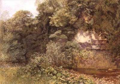 En stille pool under sten af Alfred William Hunt