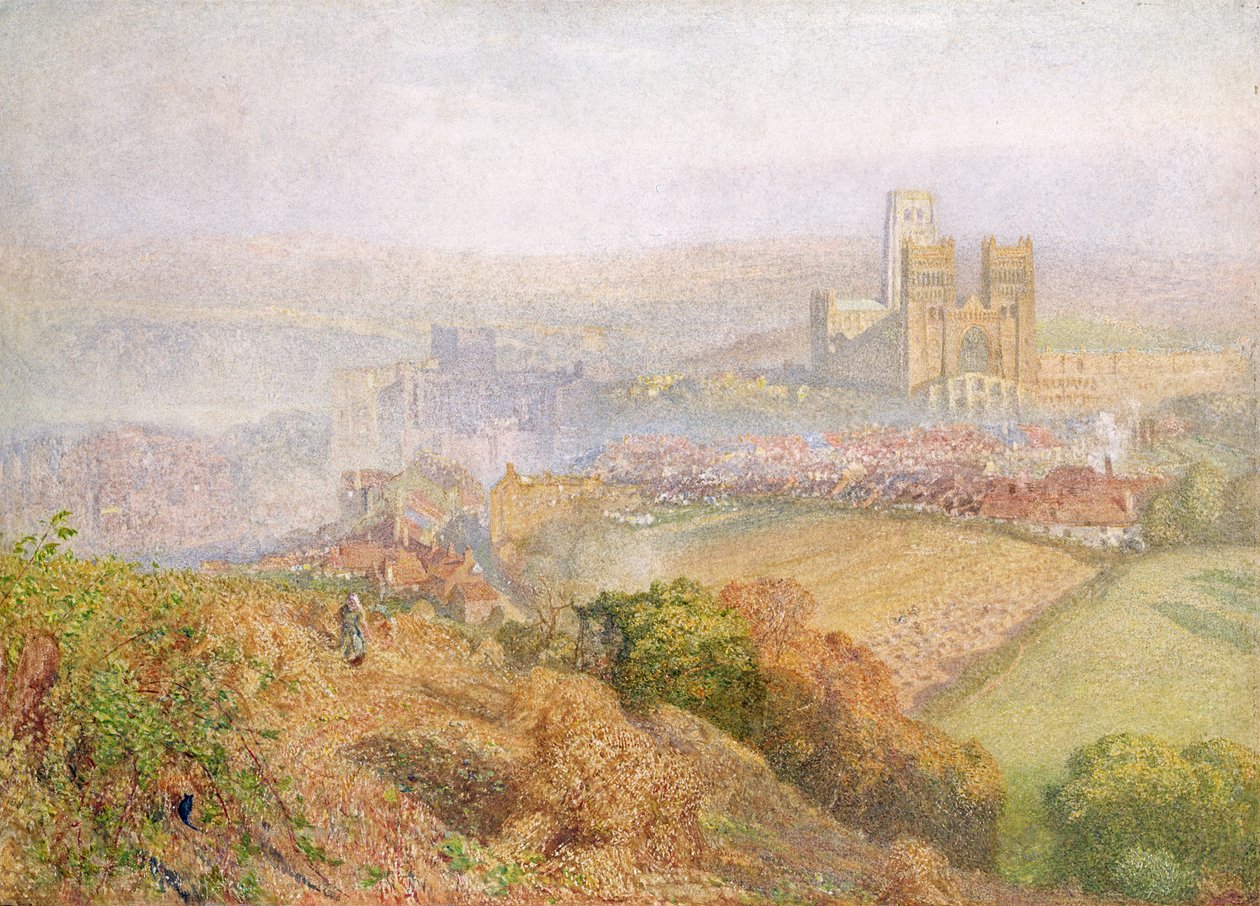 Durham, Misty med Colliery Smoke af Alfred William Hunt