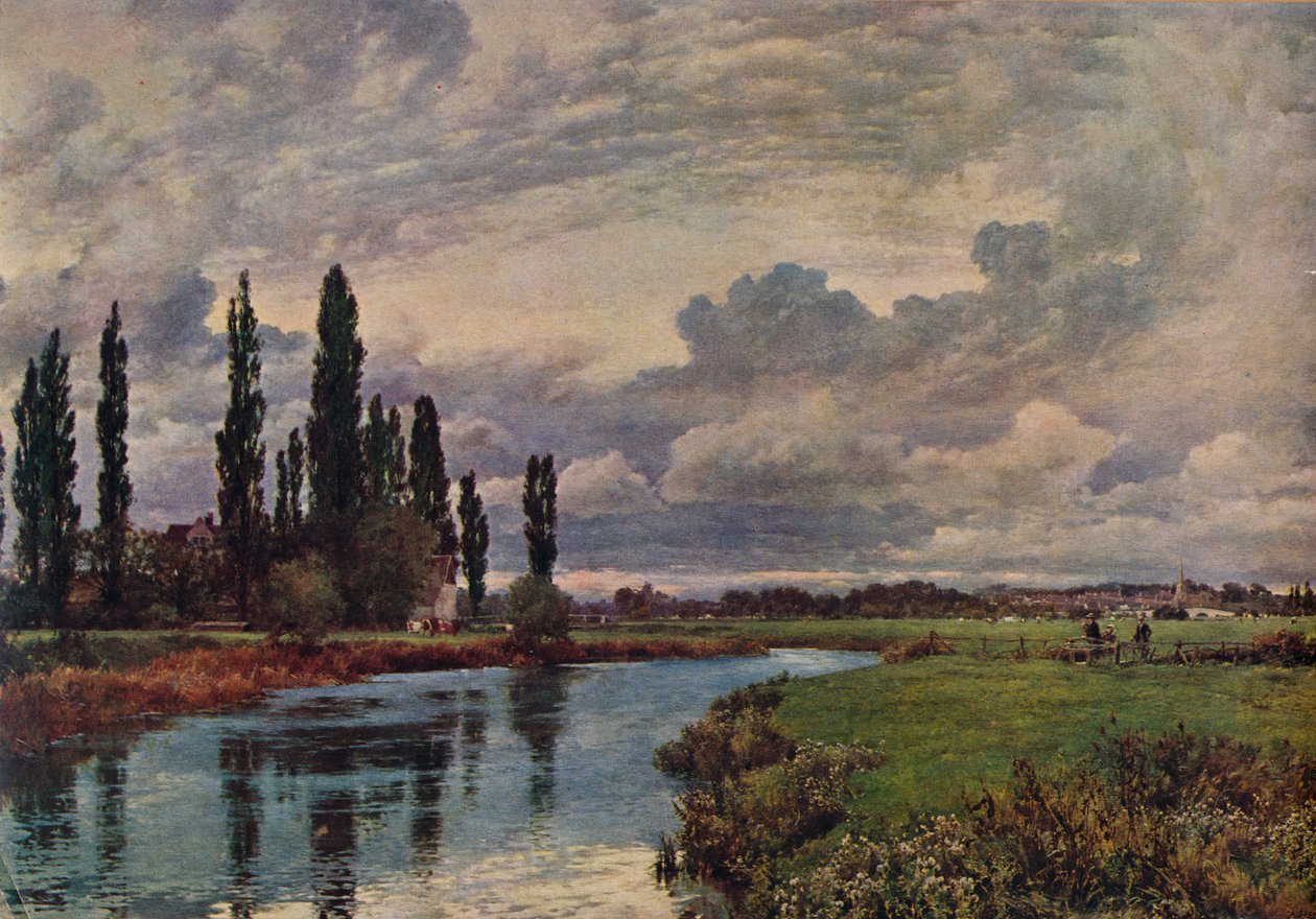Popler i Thames Valley, slutningen af det 19. århundrede, 1935. af Alfred William Parsons