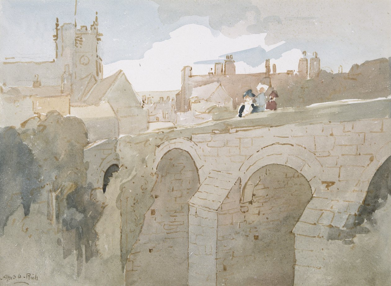 Corfe (akvarel på papir) af Alfred William Rich