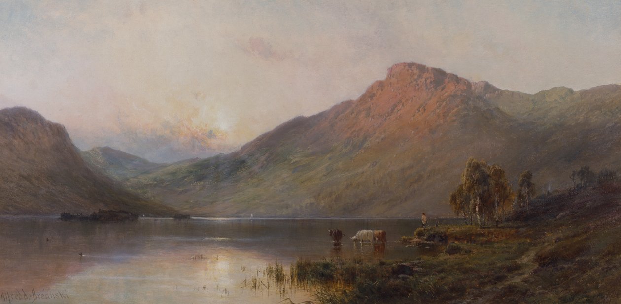 Rosy Morning (olie på lærred) af Alfred de Breanski