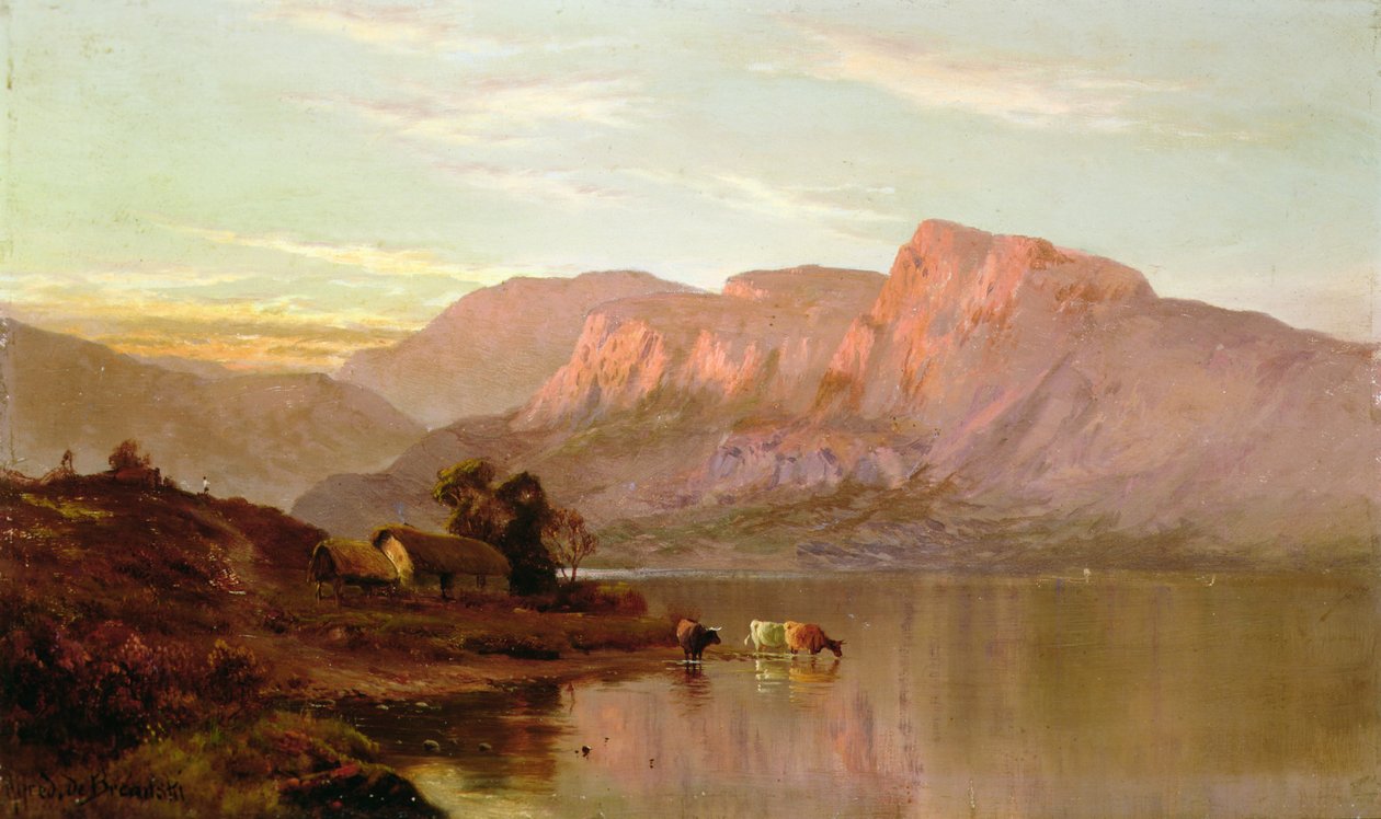 Stroulacher, Loch Katrine (olie på lærred) af Alfred de Breanski