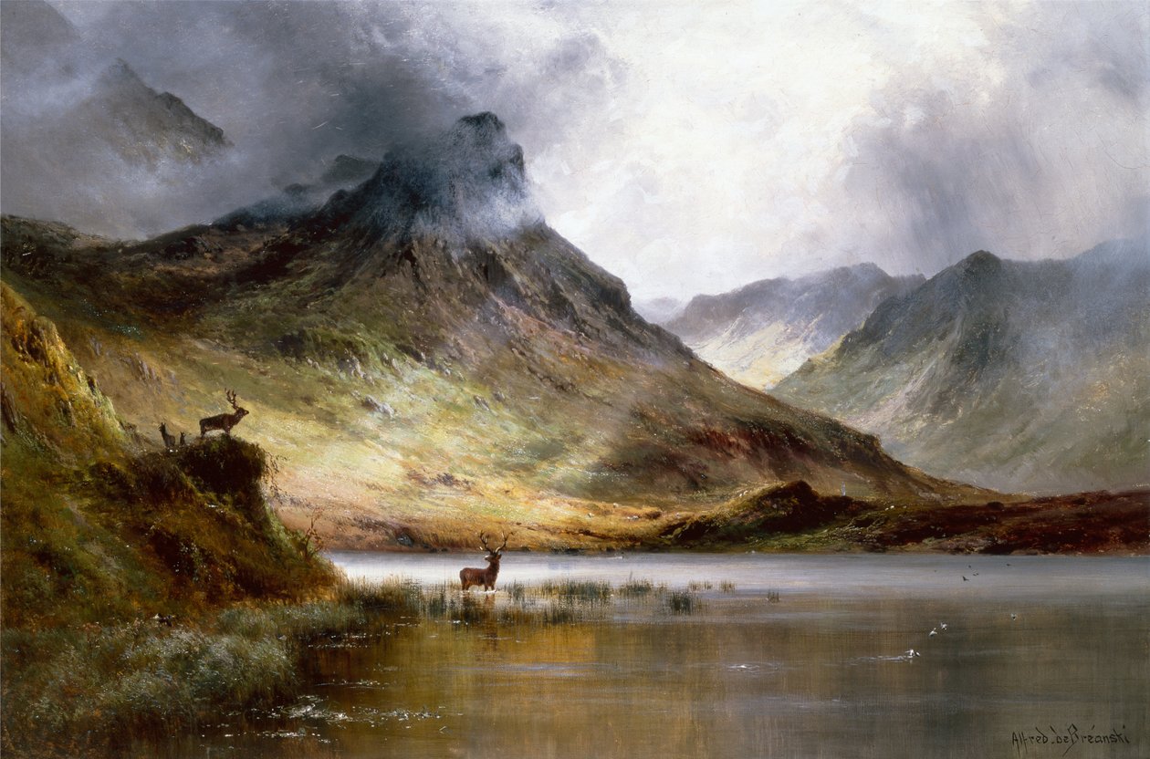 The Herds of Aberdeen (olie på lærred) af Alfred de Breanski