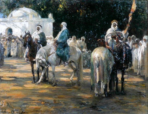 In Front of the Meshhed, ca. 1903 (olie på lærred) af Alfred von Wierusz Kowalski