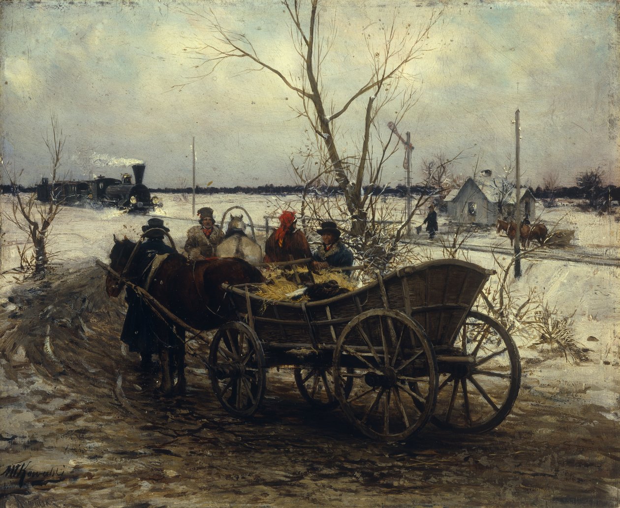 Møde med toget af Alfred von Wierusz Kowalski