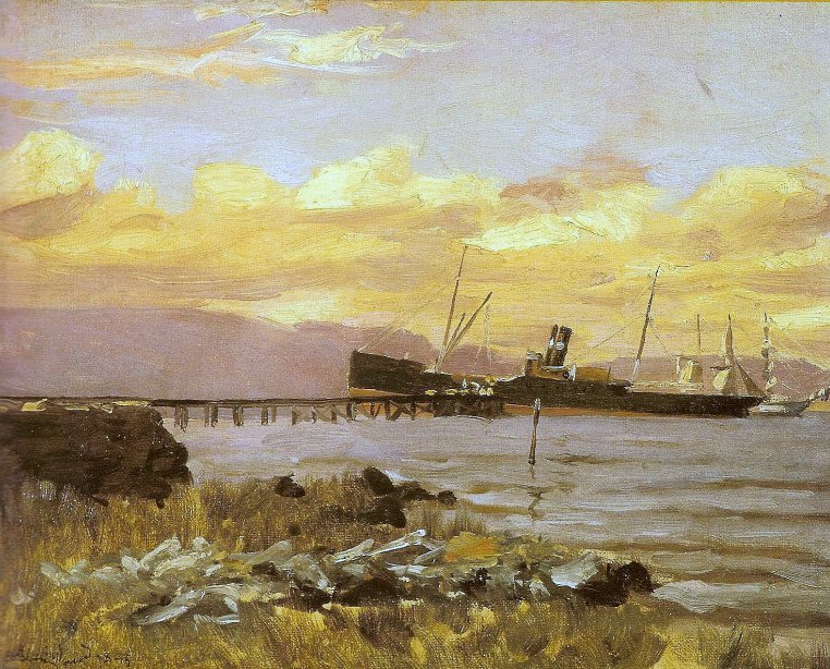 Udsigt over havnen af Alfredo Andersen