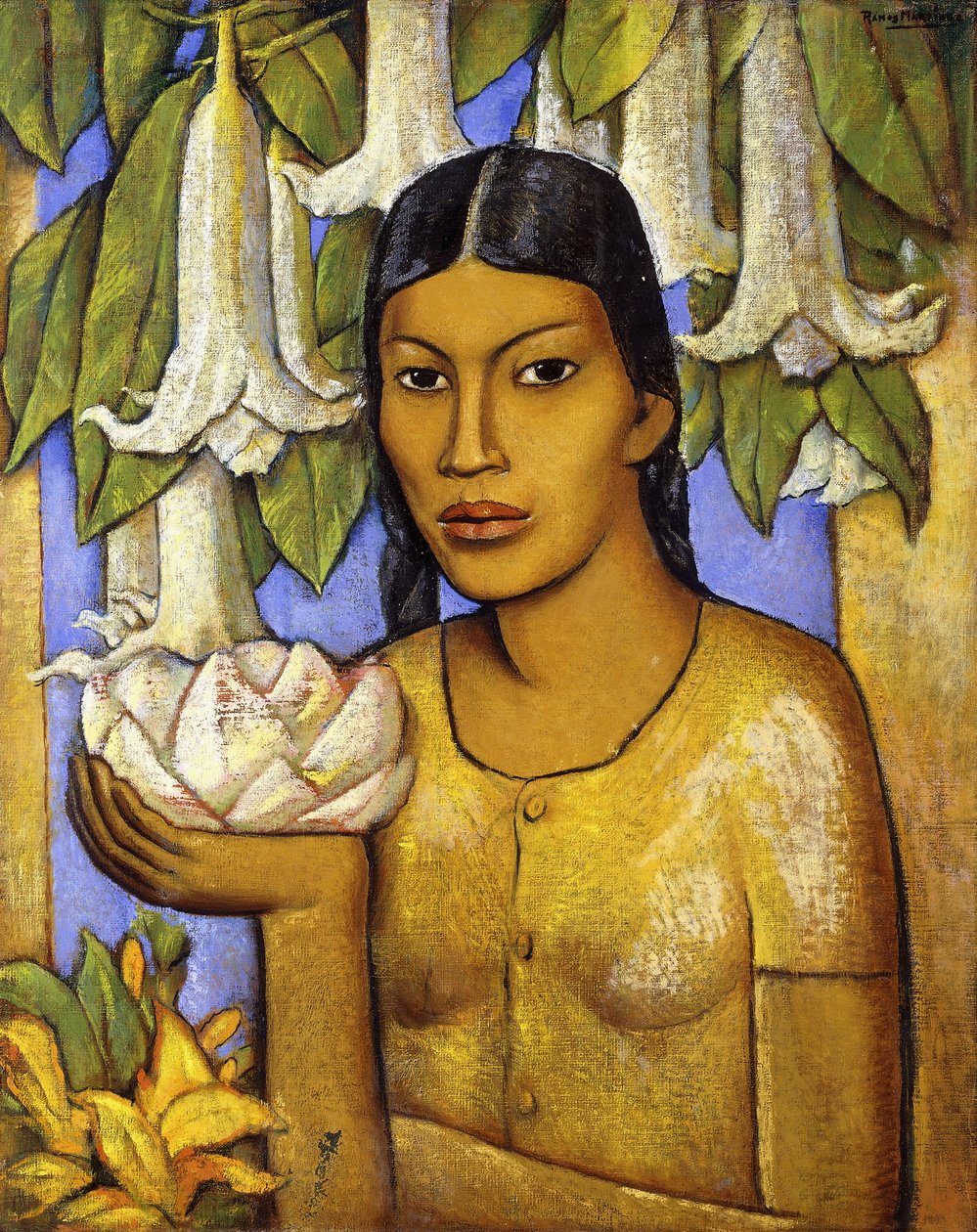 Floripondias Indien; Floripondias Indien af Alfredo Ramos Martinez