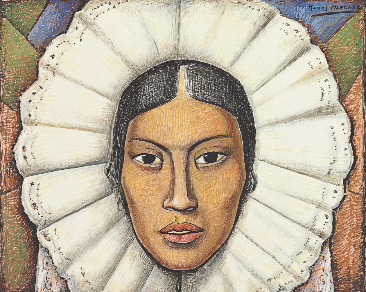 Tehuana, c.1930 (gouache og farveblyant på papir) af Alfredo Ramos Martinez