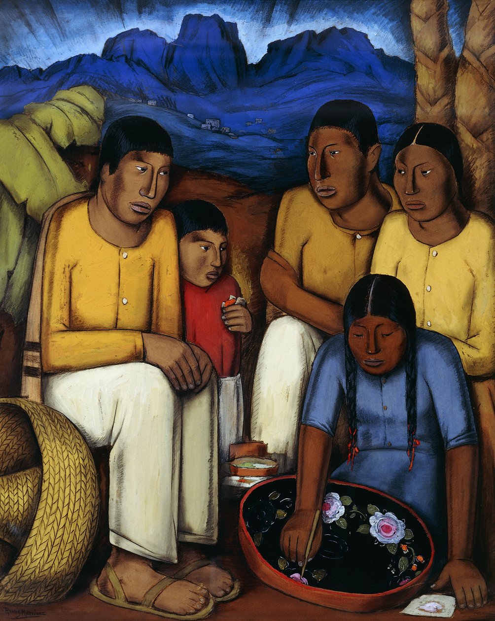 Maleren af Uruapan, ca. 1930 (gouache og kul ombord) af Alfredo Ramos Martinez