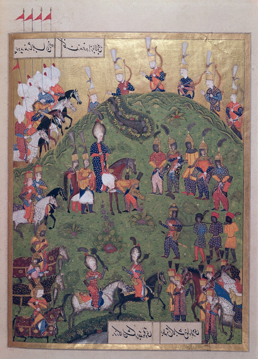 Sultanen Suleyman I (1495-1566) ankommer til fæstningen Bogurdelen, fra 