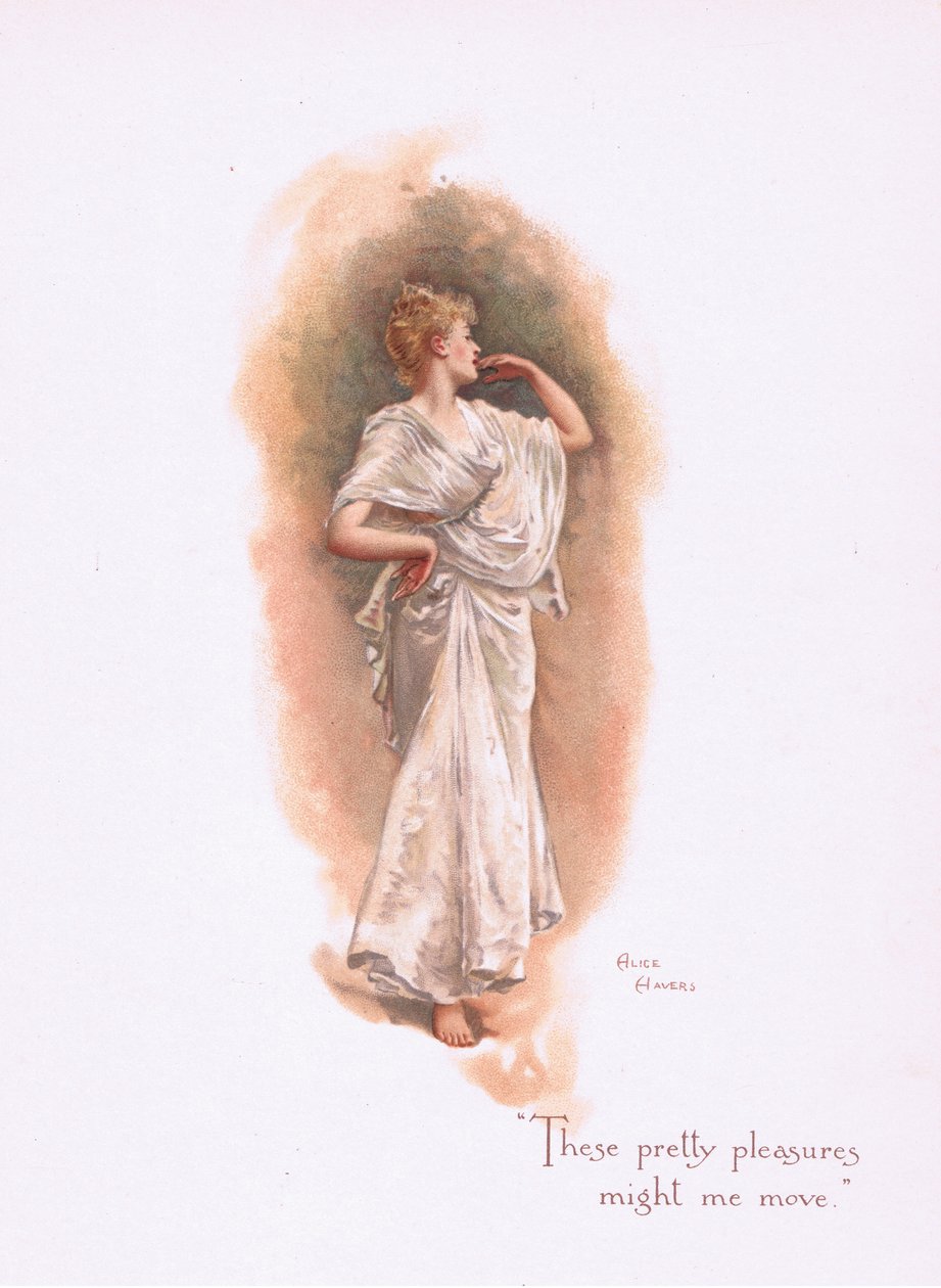 Disse smukke fornøjelser kan vi flytte, fra Some Old Love Songs udgivet af Hildesheimer & Faulkner, 1892 af Alice Havers