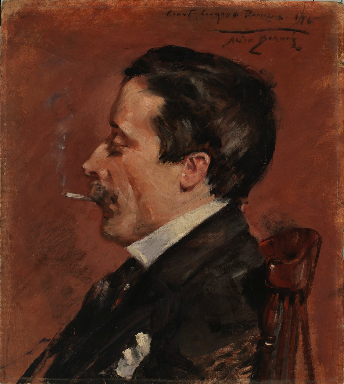 Mand med cigaret, 1896. af Alice Pike Barney