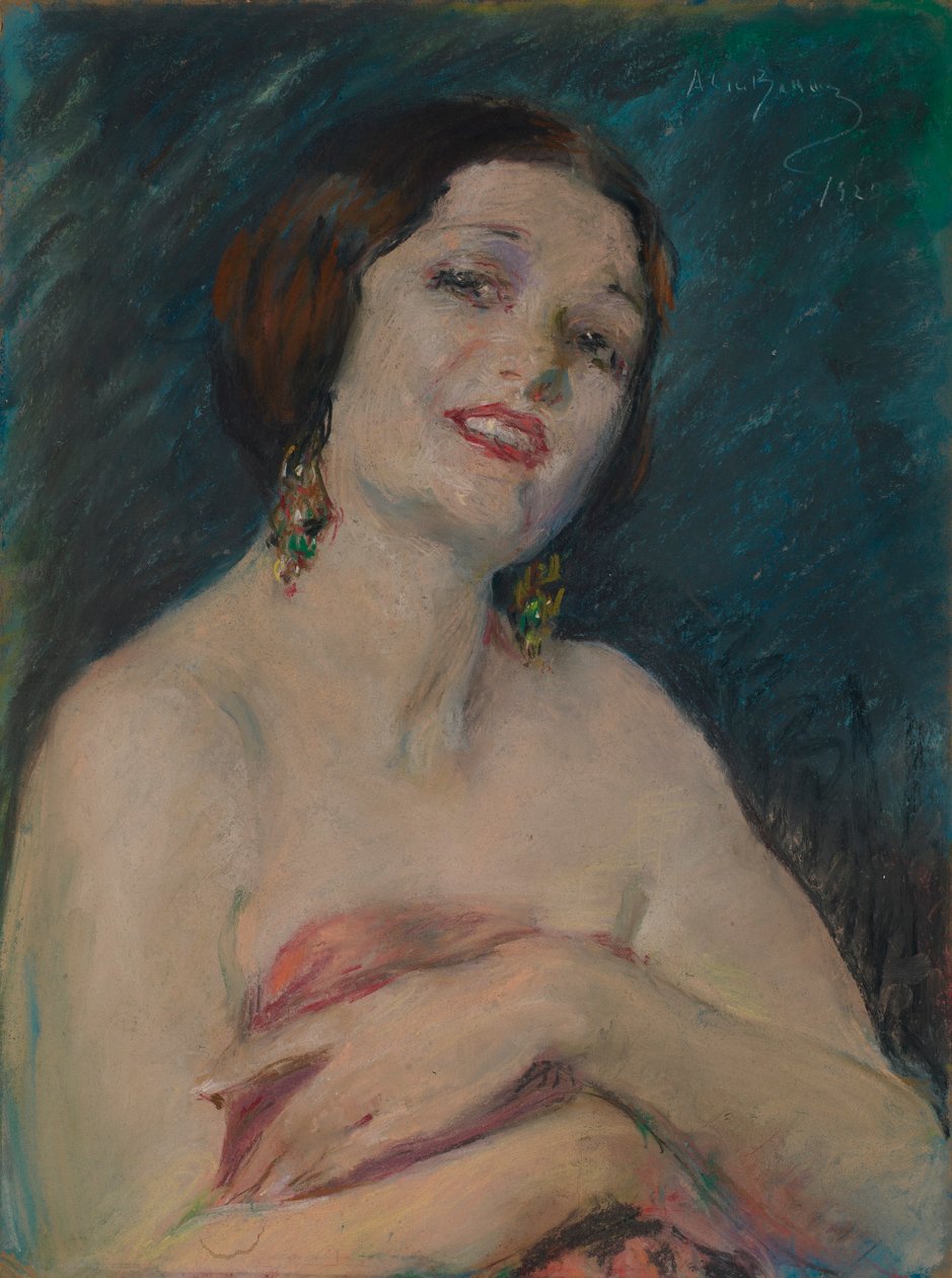 Model Holding Drapery af Alice Pike Barney
