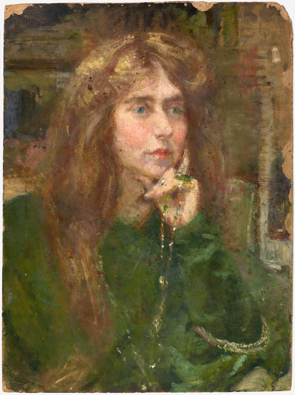 Natalie med halskæde af Alice Pike Barney