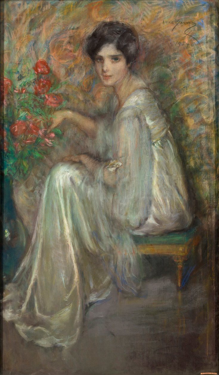 Ung kvinde med roser af Alice Pike Barney
