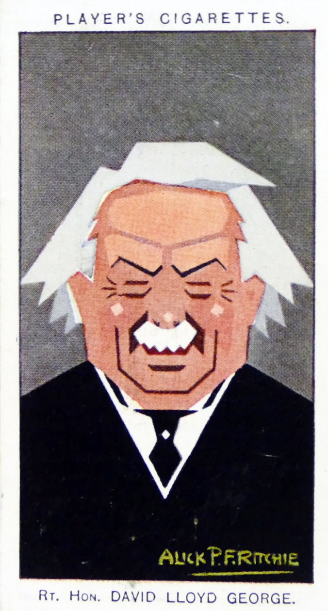 1926 Spillerens cigaretkort, der viser: David Lloyd George af Alick Penrose Forbes Ritchie