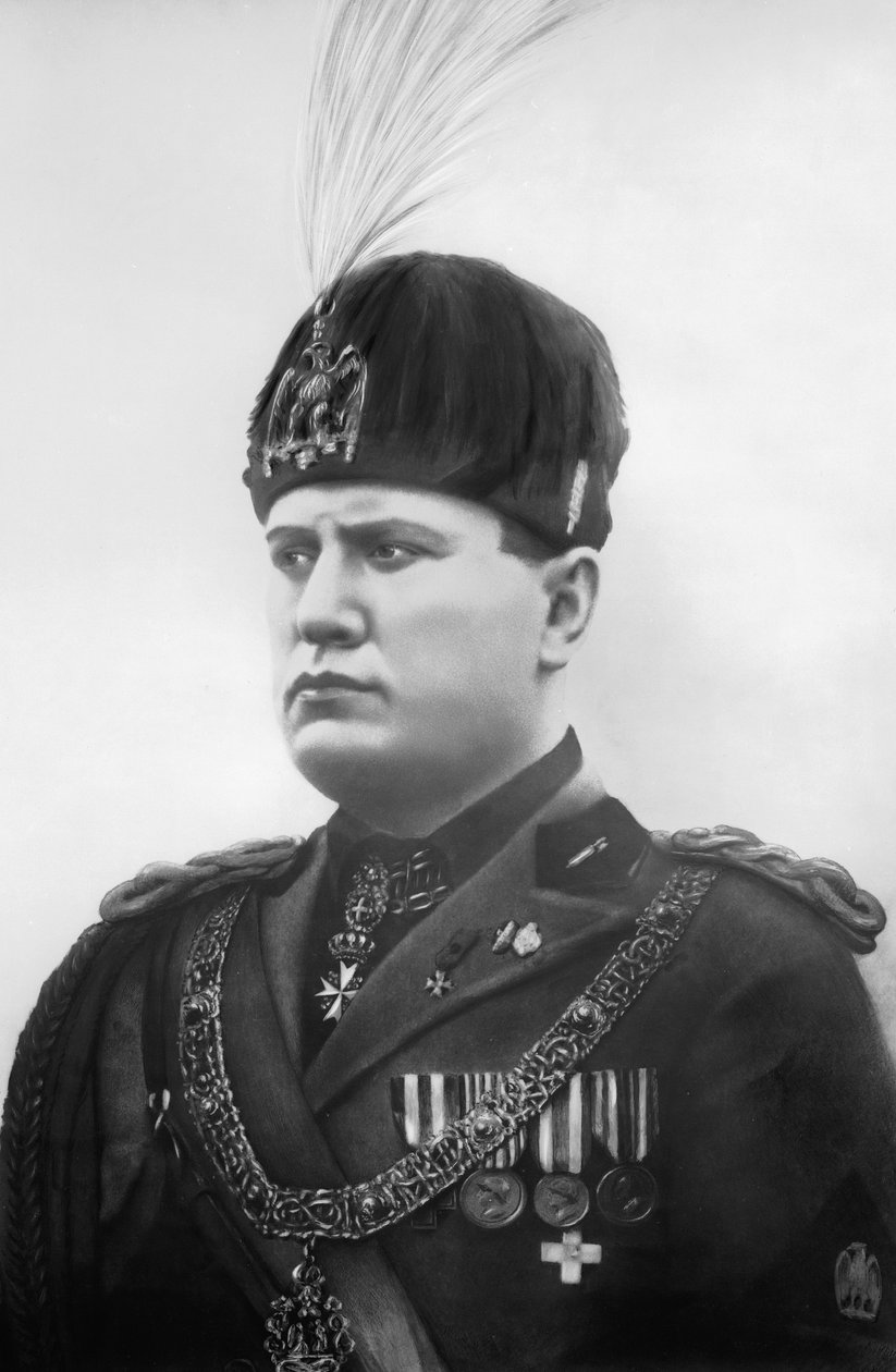 Benito Mussolini (s/h foto) af Fratelli Alinari