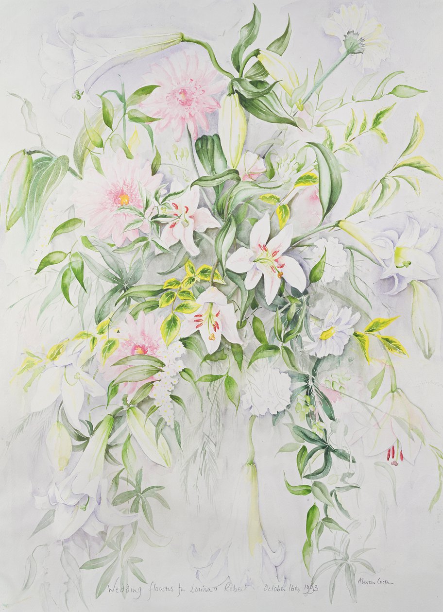Bryllupsblomster til Louisa og Robert, 1993 (se også 72715) af Alison Cooper