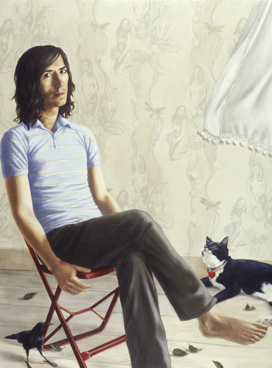 Bizarre Love Triangle (akryl og olie på lærred) af Alix Contemporary Artist Soubiran Hall