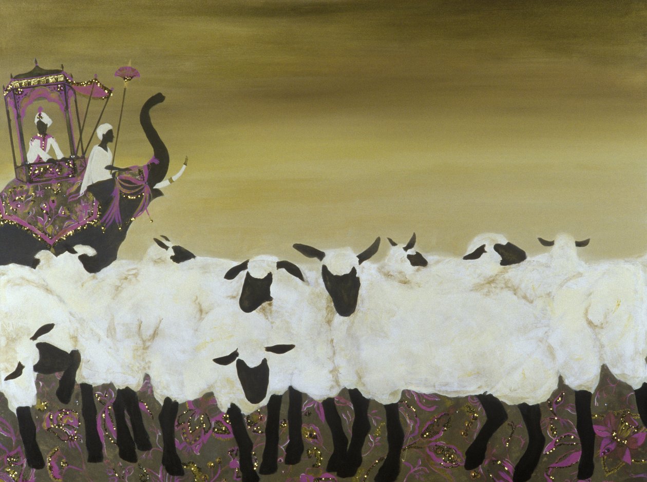 Udvekslingsstuderende (akryl og olie på lærred) af Alix Contemporary Artist Soubiran Hall