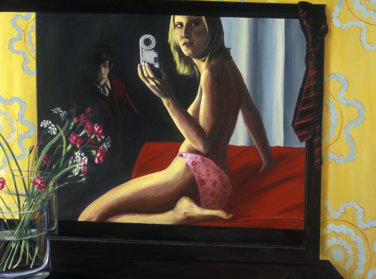 Undertøj, 2000 (akryl på lærred) af Alix Contemporary Artist Soubiran Hall