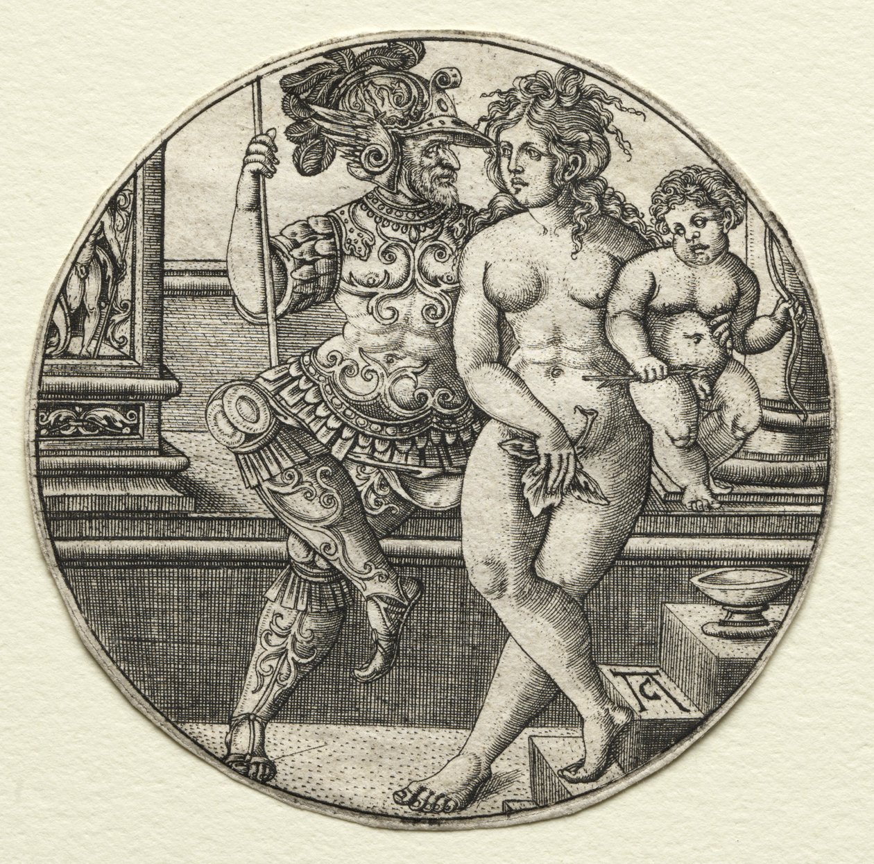 Mars, Venus og Amor af Allaert Claesz