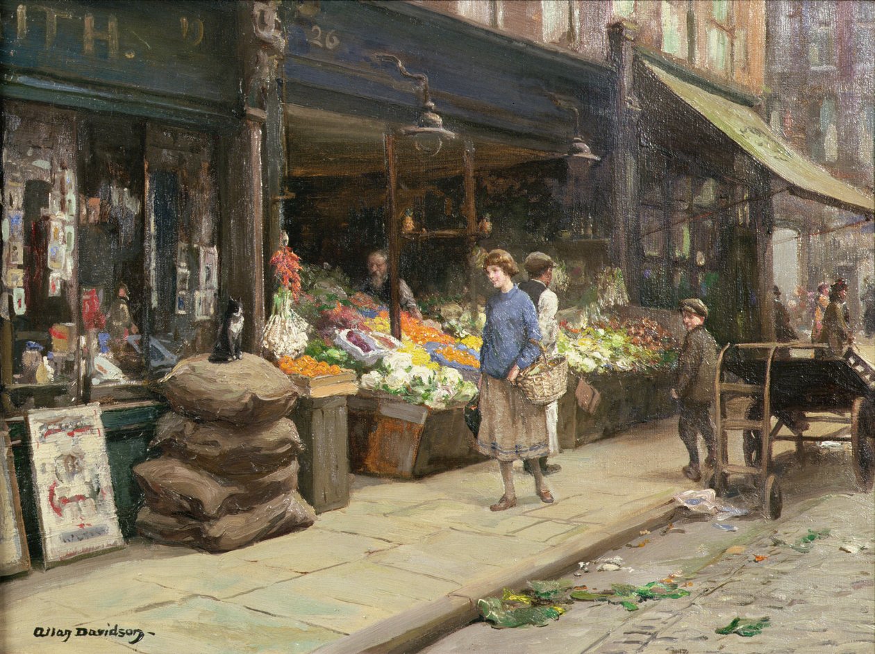 Et London Street Market af Allan Douglas Davidson