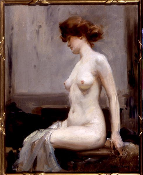 Modellen (olie om bord) af Allan Douglas Davidson