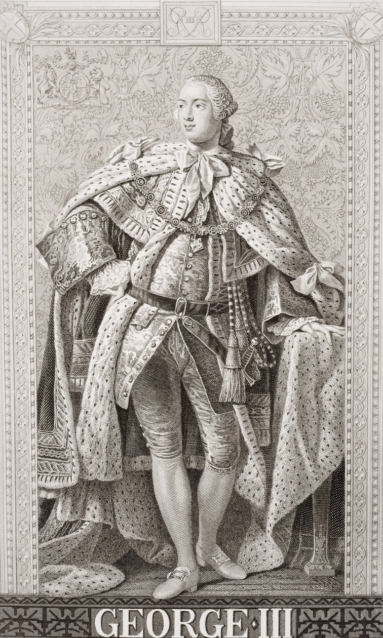 George III (1738-1820) fra `Illustrationer af engelsk og skotsk historie