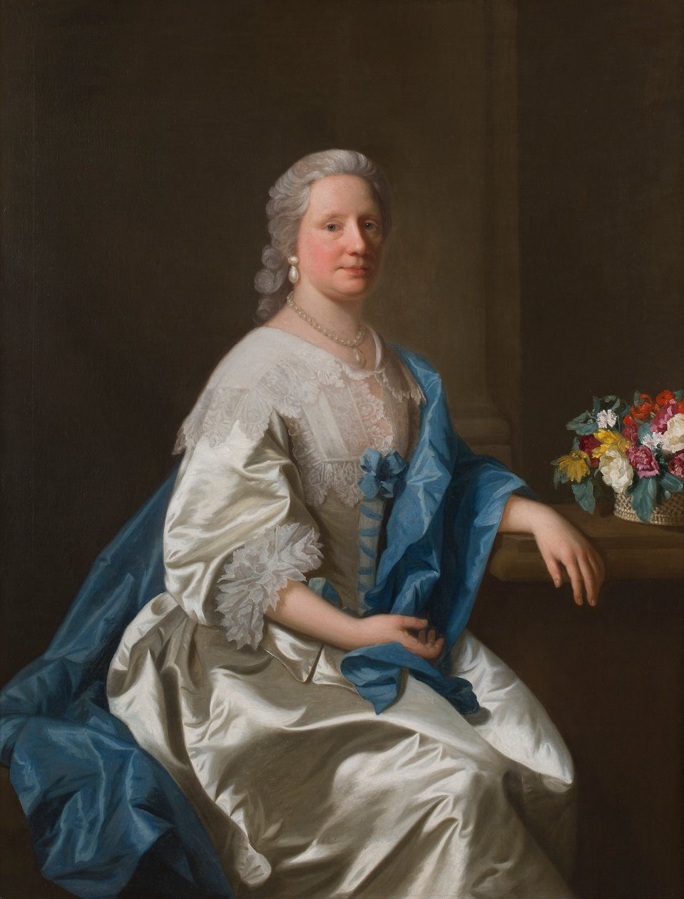 Portræt af Anne Leighton (olie på lærred) af Allan Ramsay